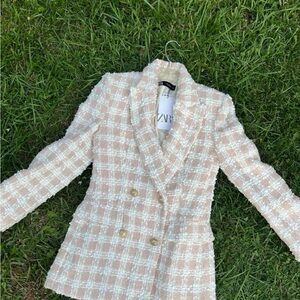 Zara textura tweed blaze